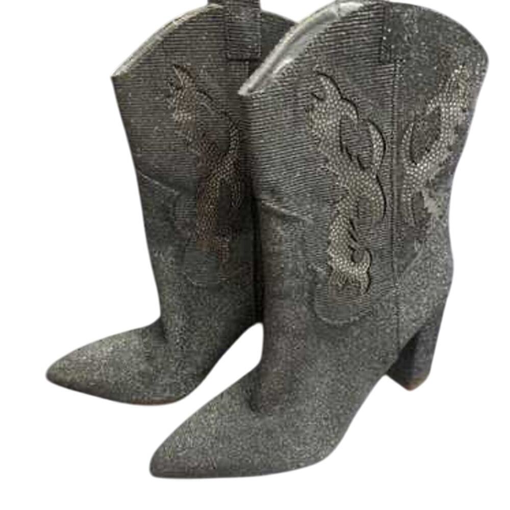 MIA Gypsi Rhinestone Western Ankle Boot Size 7